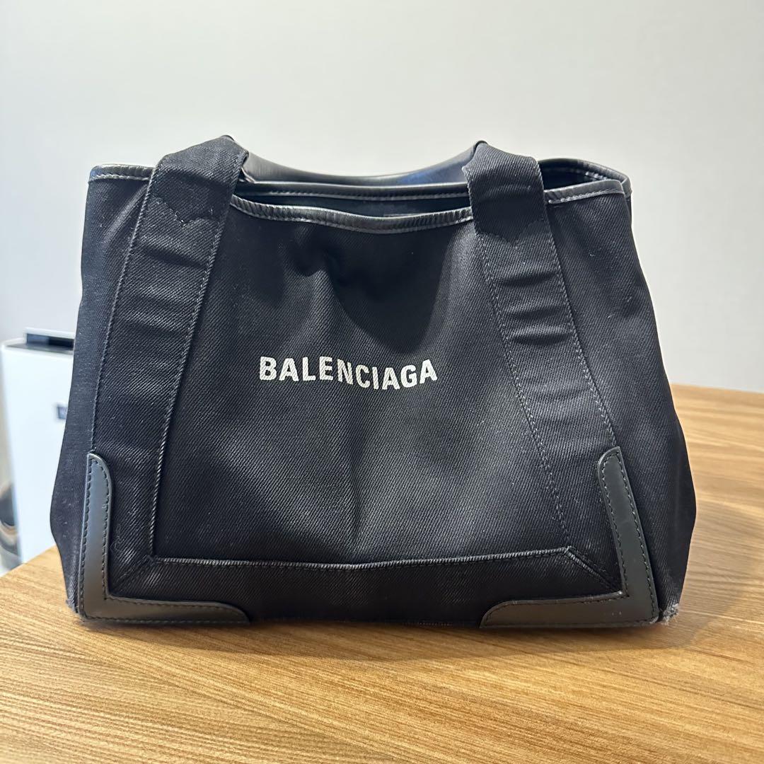 バレンシアガ Balenciaga トートバッグ ブラック ネイビーカバスS