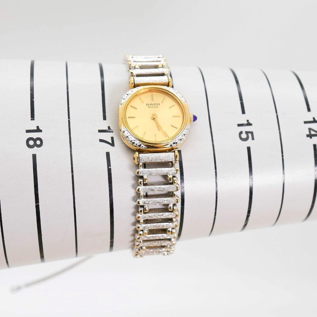 稼働 RADO 腕時計 アンティーク ブレスウォッチ 新品電池 1995 稼働 RADO 腕時計 アンティーク レディース ゴールド ブレス