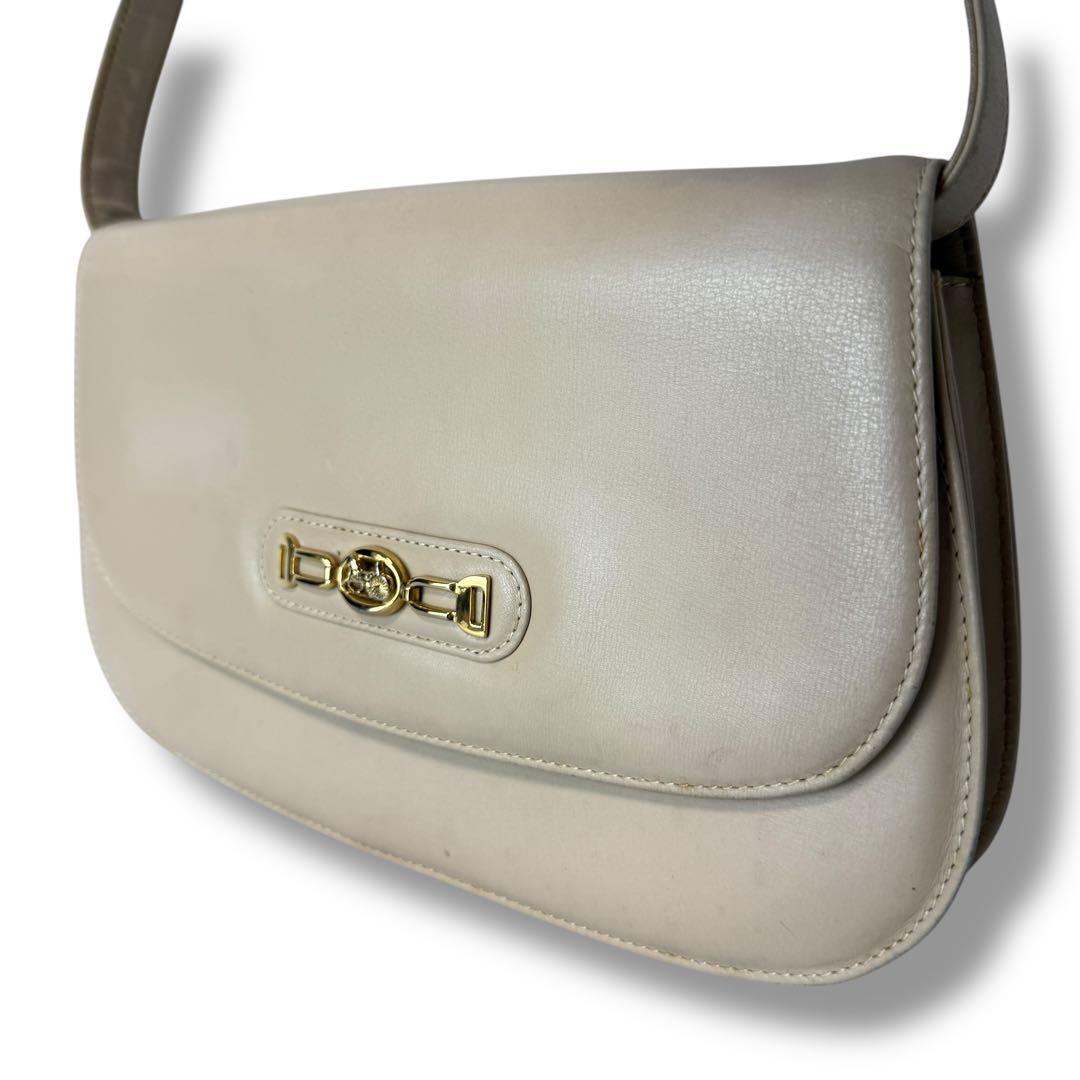 セリーヌ 973 馬車金具 ホースビット ワンショルダーバッグ ベージュCELINE