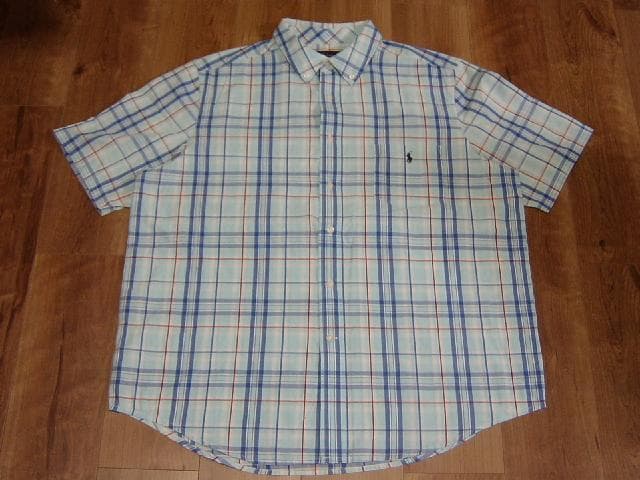 RALPH LAUREN　ラルフローレン　半袖ボタンダウンシャツ　アメリカ古着