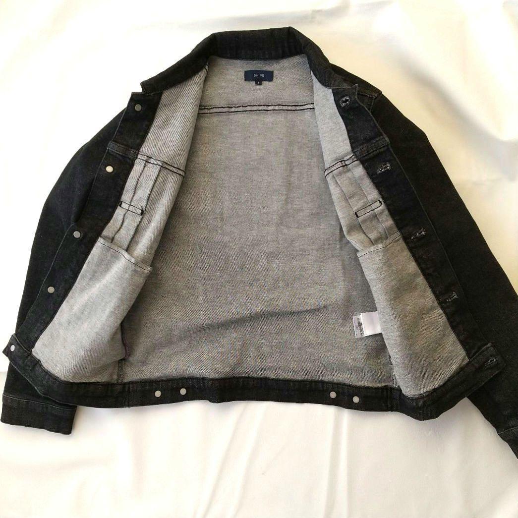 極美品✨定価１.２万❤️　ブラック　洗える　スーパーストレッチデニムジャケット◇