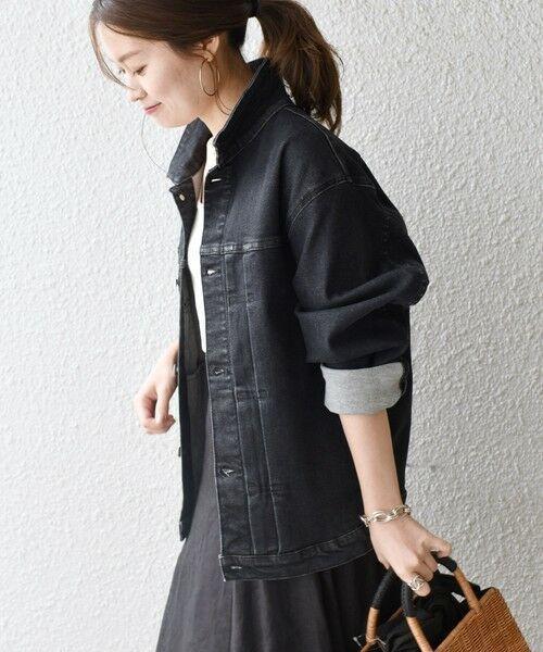 極美品✨定価１.２万❤️　ブラック　洗える　スーパーストレッチデニムジャケット◇