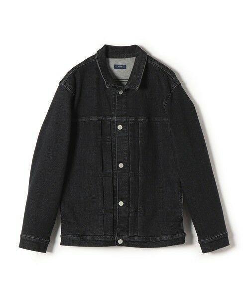 極美品✨定価１.２万❤️　ブラック　洗える　スーパーストレッチデニムジャケット◇