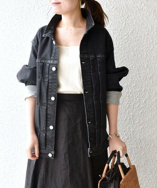 極美品✨定価１.２万❤️　ブラック　洗える　スーパーストレッチデニムジャケット◇