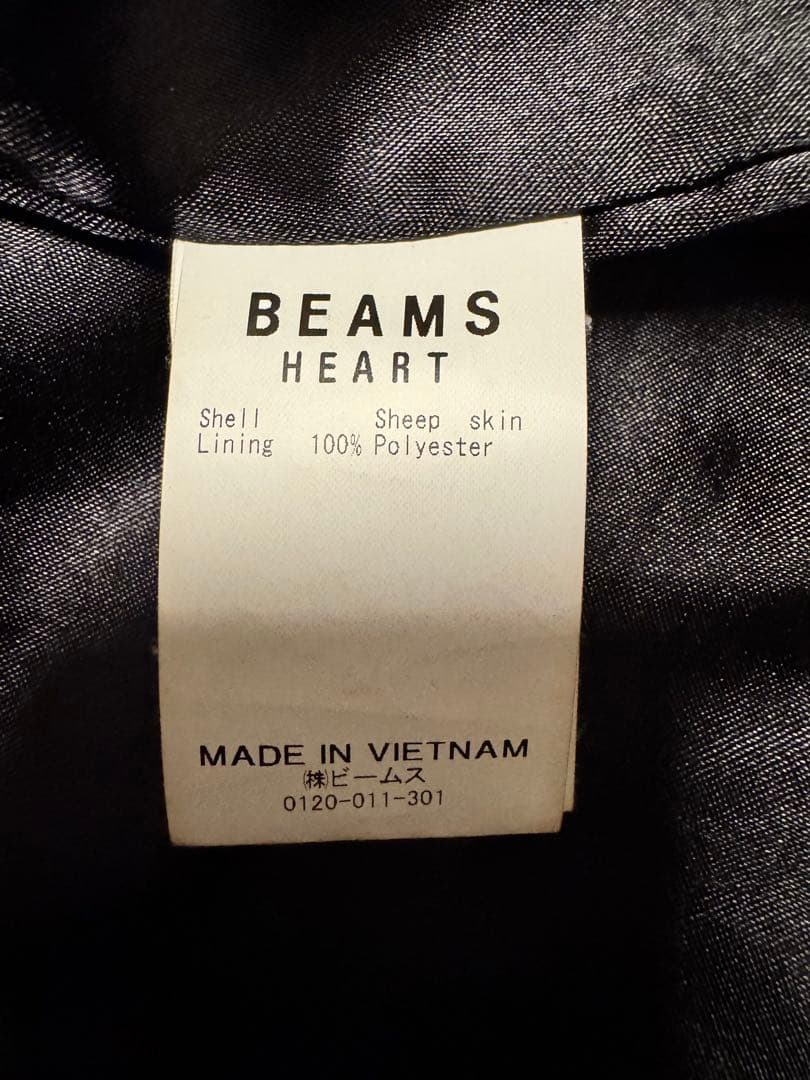 ビームス BEAMS HEART ビッグ ダブル レザー ライダースジャケット