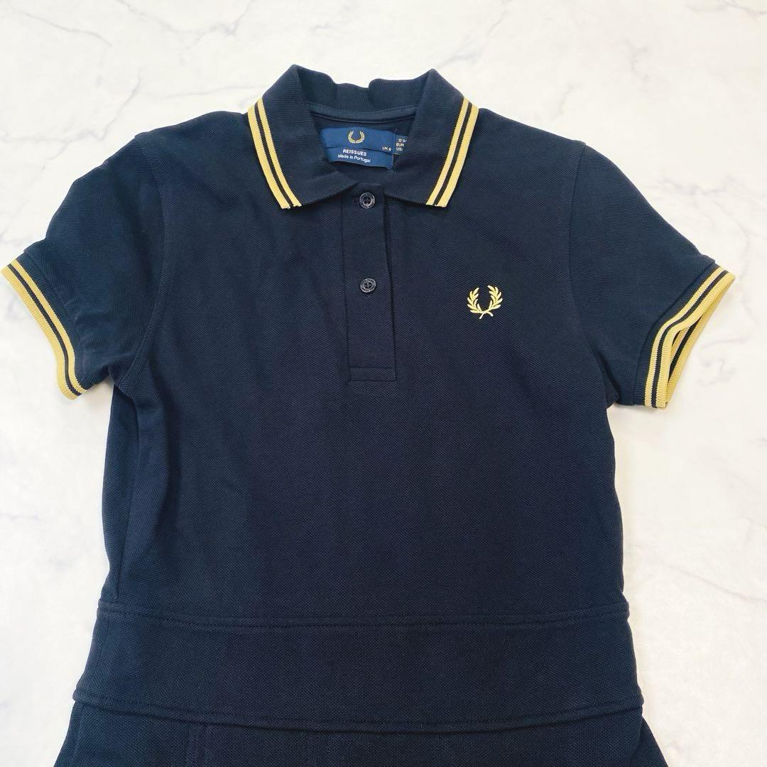 FRED PERRY フレッドペリー　ポロシャツワンピース　プリーツ　XS