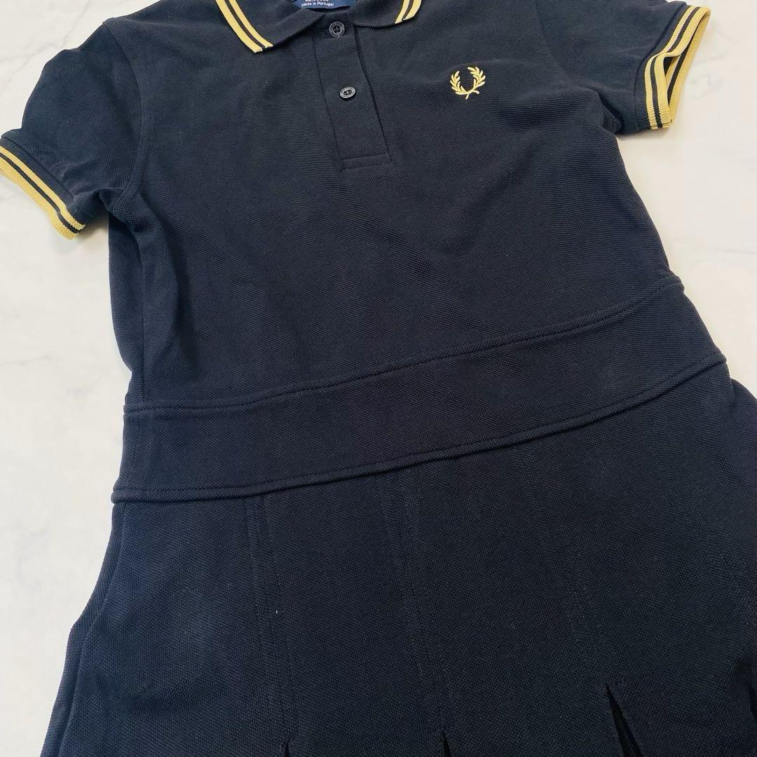 FRED PERRY フレッドペリー　ポロシャツワンピース　プリーツ　XS