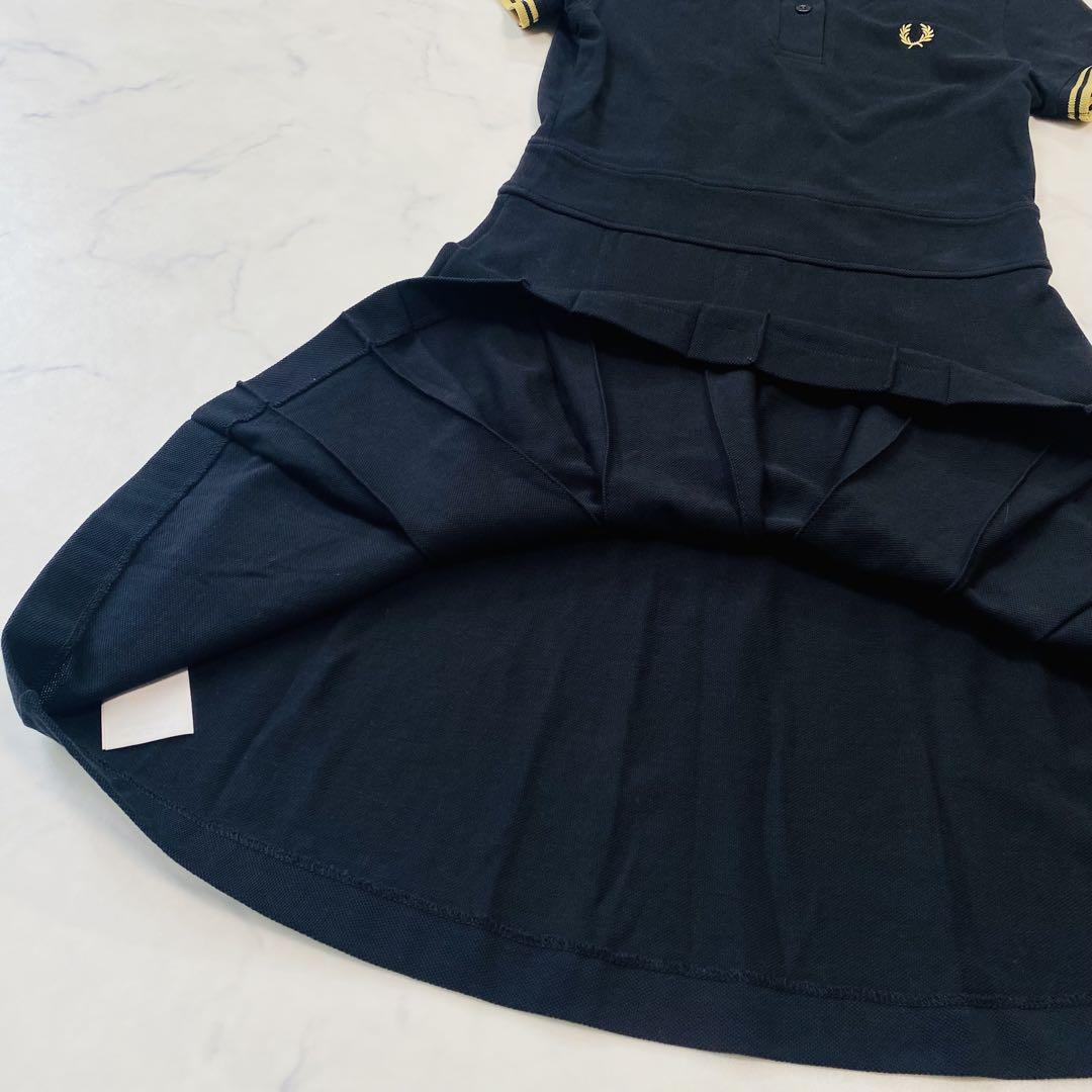 FRED PERRY フレッドペリー　ポロシャツワンピース　プリーツ　XS
