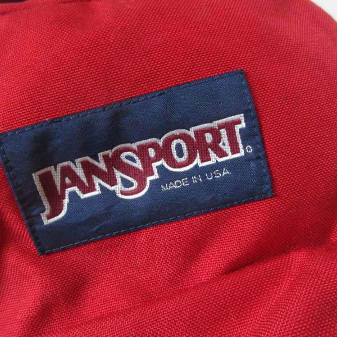 80s USA製 JANSPORT ナイロン×ボトムレザー リュックサック 赤系 80s USA製 JANSPORT ナイロン×ボトムレザー リュックサック 赤系