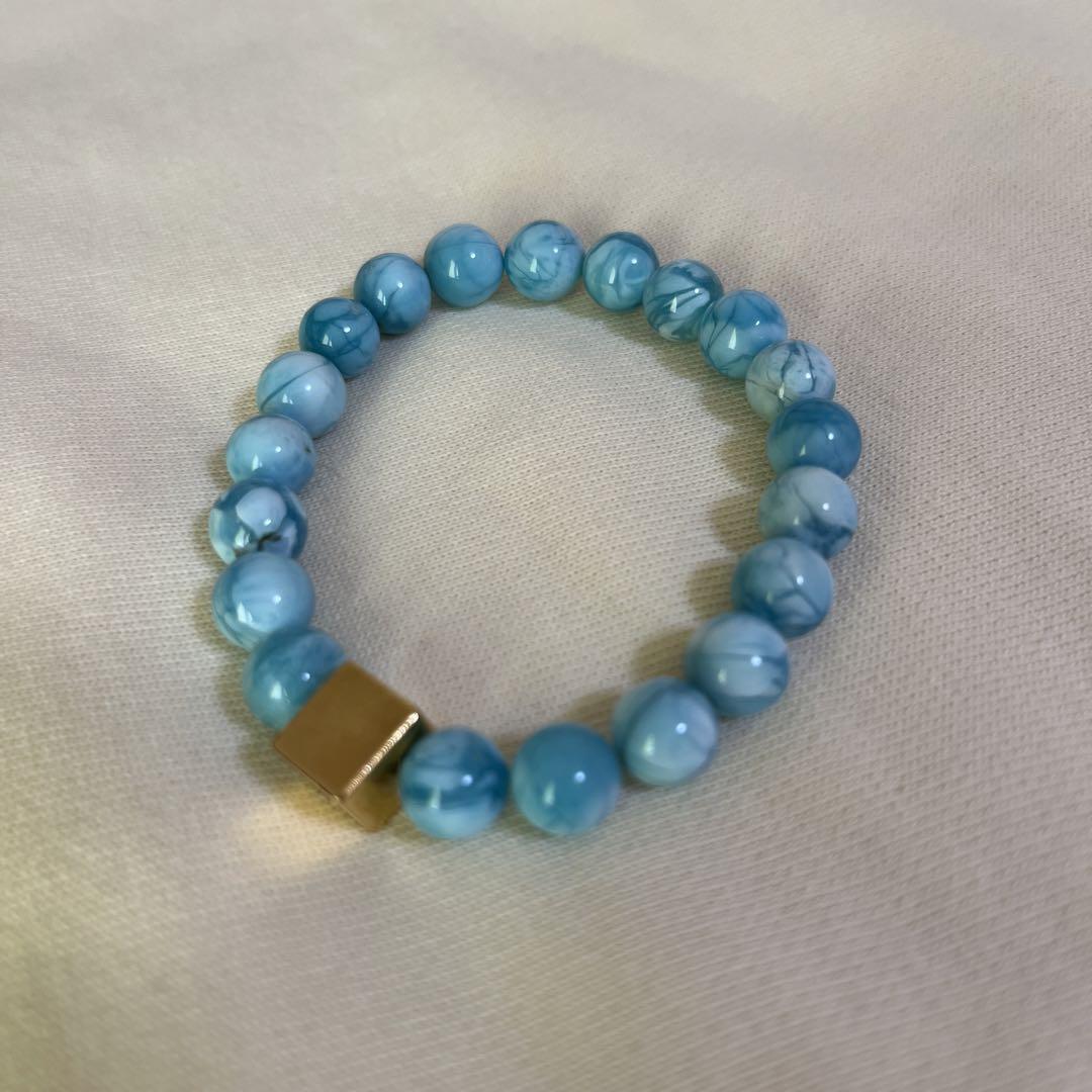 驚きの価格 とっても綺麗な✨ドラゴンラリマーandギベオンのブレスレット アクセサリー