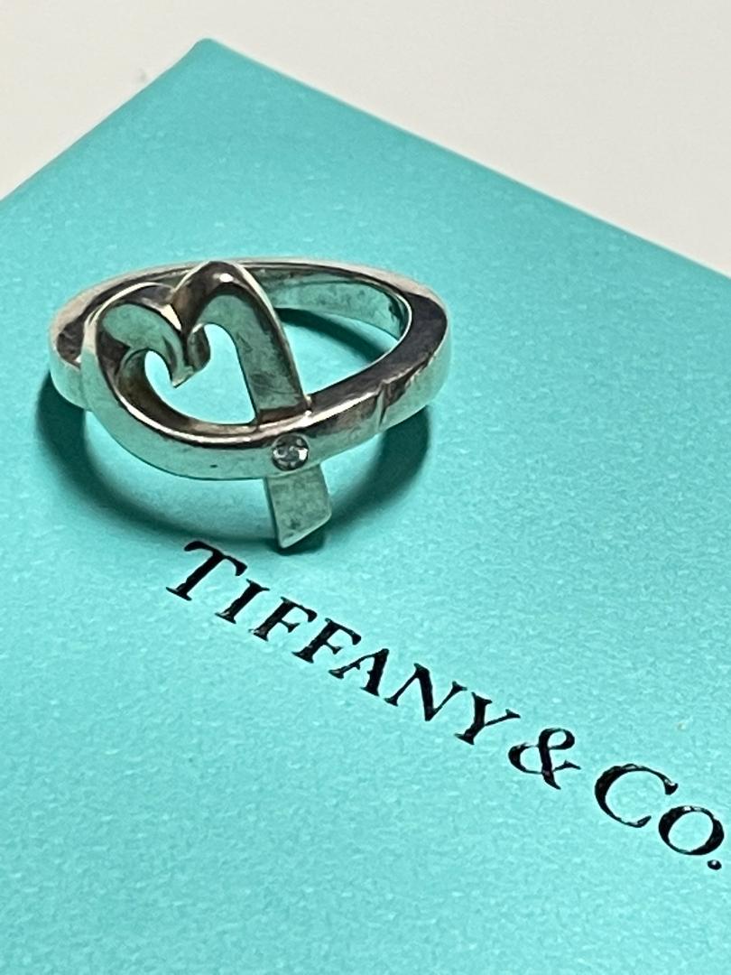 美品】 TIFFANY&Co. リング ラビングハート 1Pダイヤ 9号193