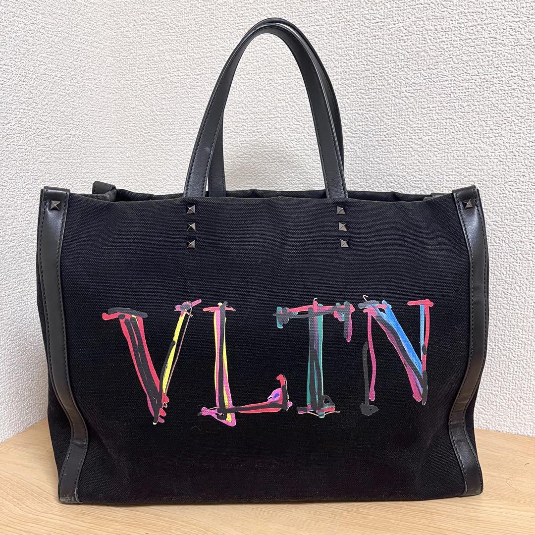 VALENTINO GARAVANI VLTNトートバッグ 大容量 ブラック