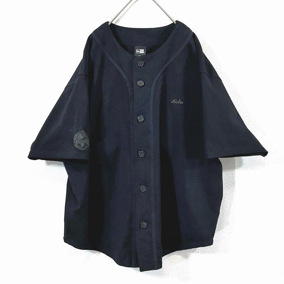 EXMAPLE メッシュ ベースボールシャツ 刺繍ロゴ 黒 22SS SUPREME Rhinestone Stripe Baseball Jersey 黒 XL
