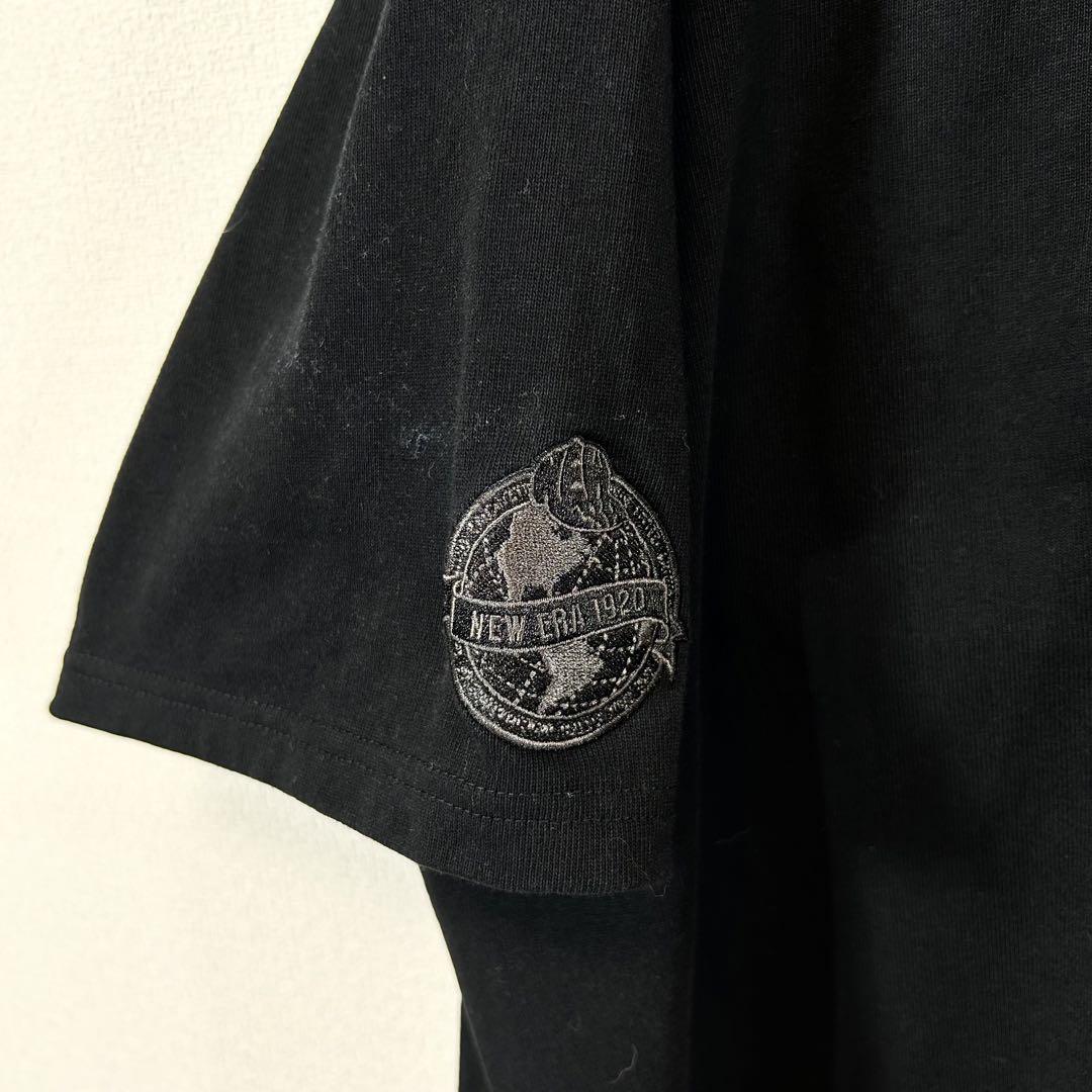 美品ニューエラ肉厚ベースボールシャツ刺繍ロゴN451黒ブラックB系Y2K古着 美品ニューエラ肉厚ベースボールシャツ刺繍ロゴN451黒ブラックB