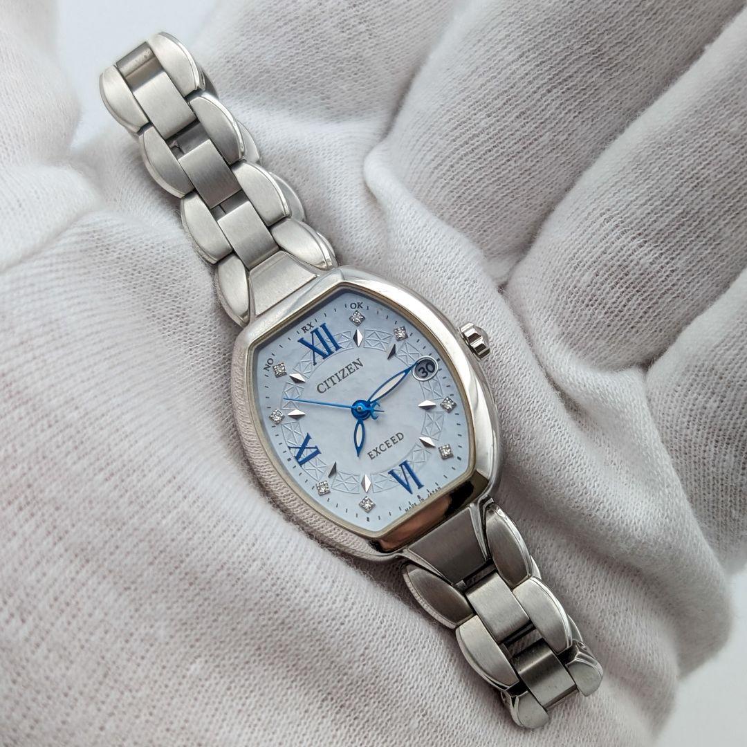 シチズン CITIZEN エクシード プレシャス ダイヤベゼル ソーラー