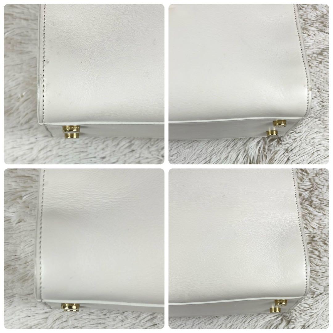 極美品 サンローラン レザー 2WAY ショルダーバッグ ベイビーカバス 白