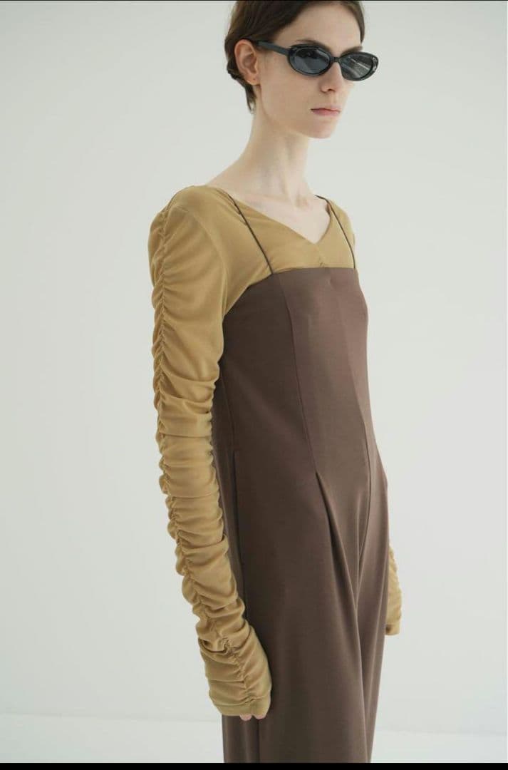 業界最安値に挑戦中！ CLANE W TULLE SHIRRING TOPS ブラックSize１S CLANE