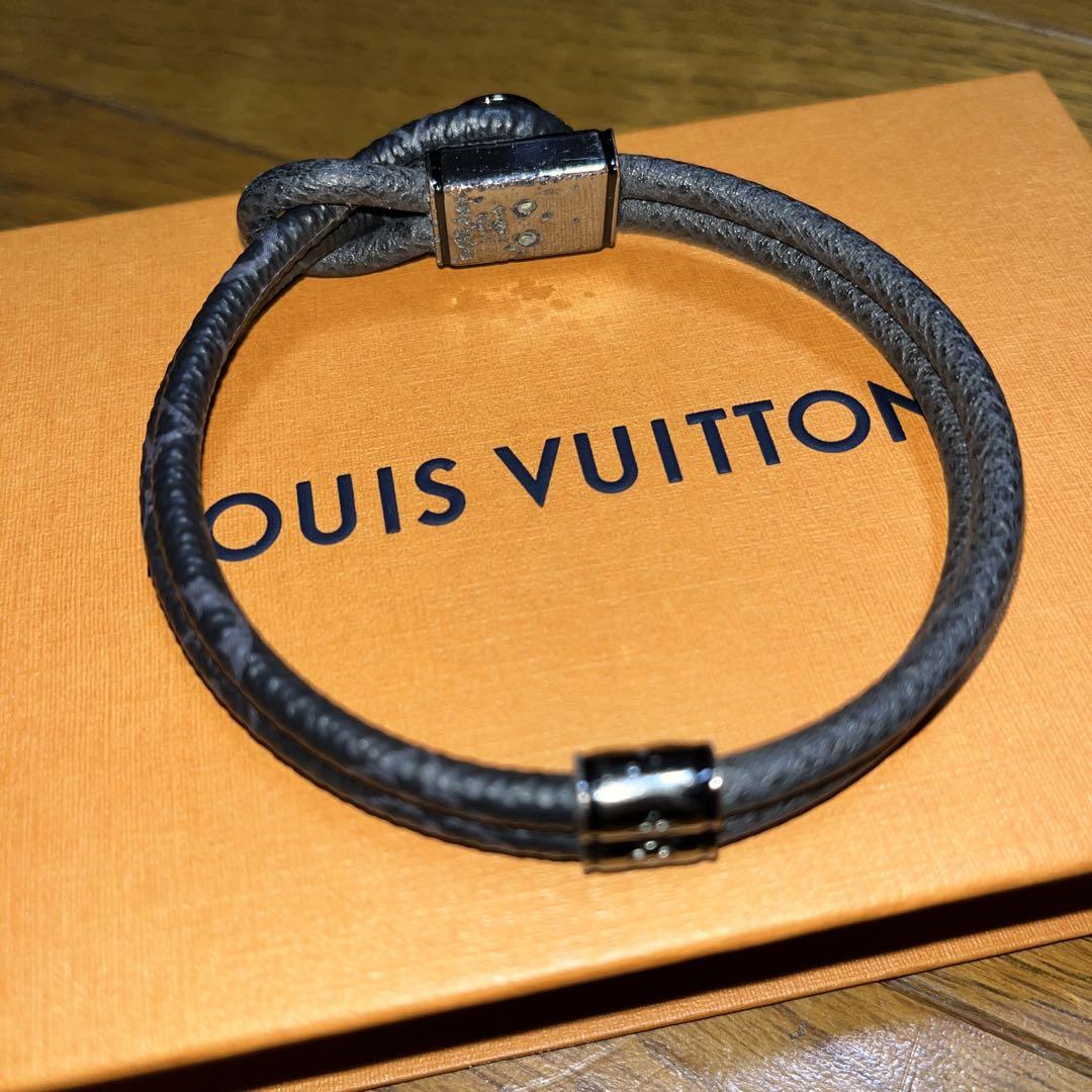 ルイヴィトン・メンズブレスレット・革バンド・ロゴマーク・LV・20〜21.5まで