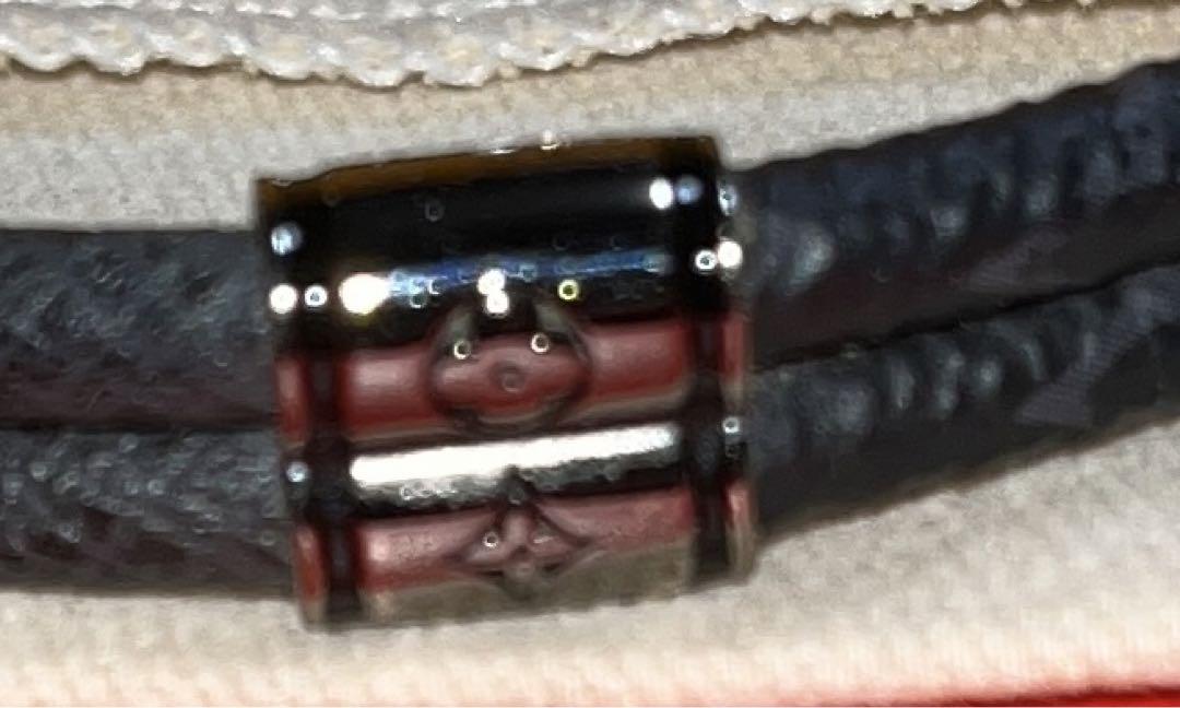 ルイヴィトン・メンズブレスレット・革バンド・ロゴマーク・LV・20〜21.5まで