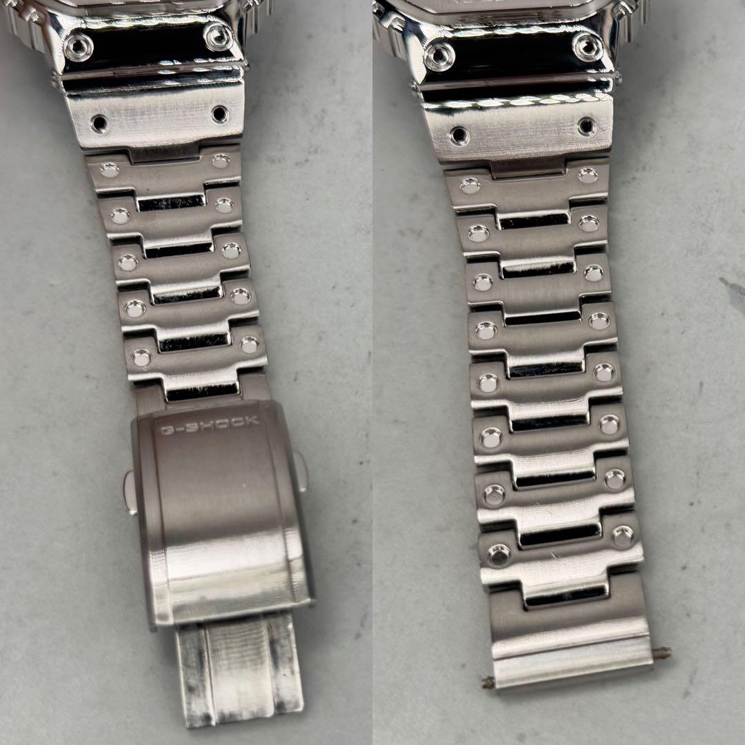 極美品G-SHOCK GMW-B5000D 電波ソーラー メタルバンド シルバー