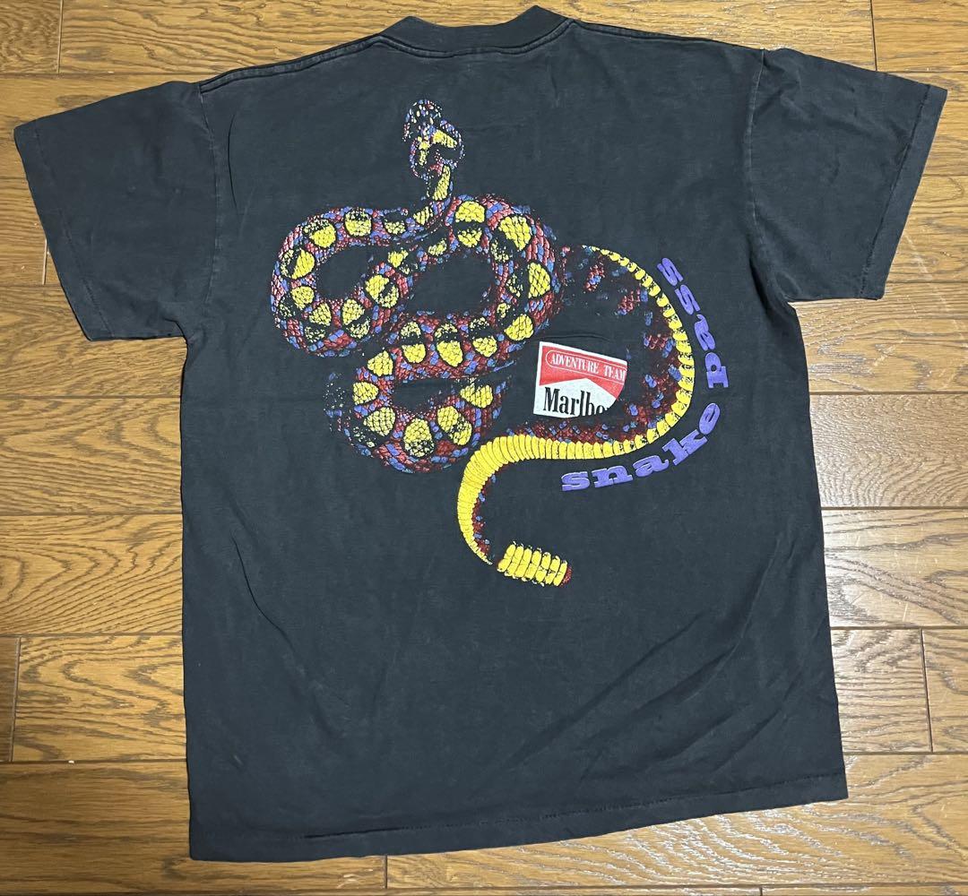 MARLBORO マルボロ スネークパス ポケット Tシャツ ブラック 黒