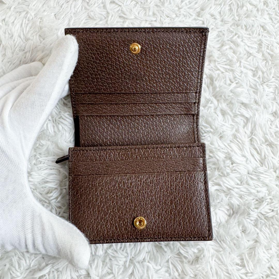 【美品】グッチ 折り財布 オフディア シェリーライン マーモント GGスプリーム