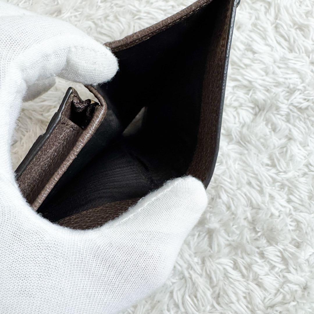 【美品】グッチ 折り財布 オフディア シェリーライン マーモント GGスプリーム