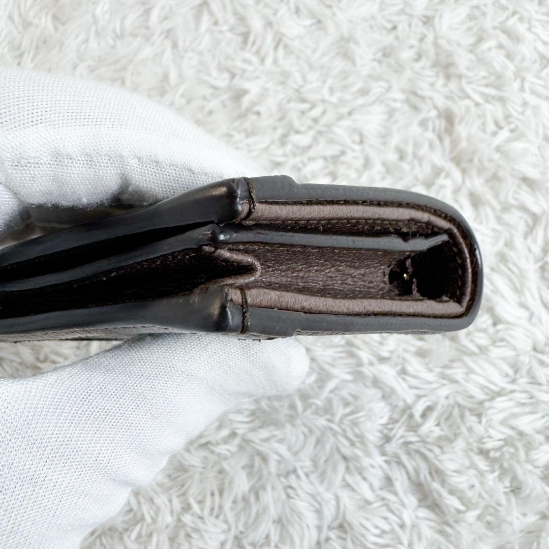 【美品】グッチ 折り財布 オフディア シェリーライン マーモント GGスプリーム