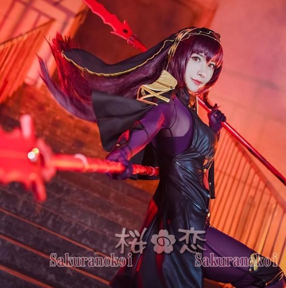 桜の恋製　Fate FGO　スカサハ　ランサー　衣装＋ウィッグ　Ｍ