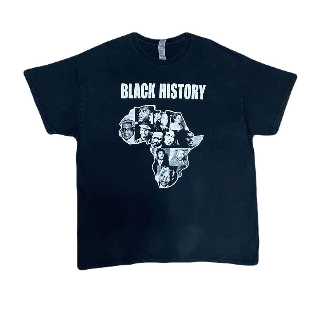GILDAN BLACK HISTORY Tシャツ 偉人 ビンテージ スミクロ