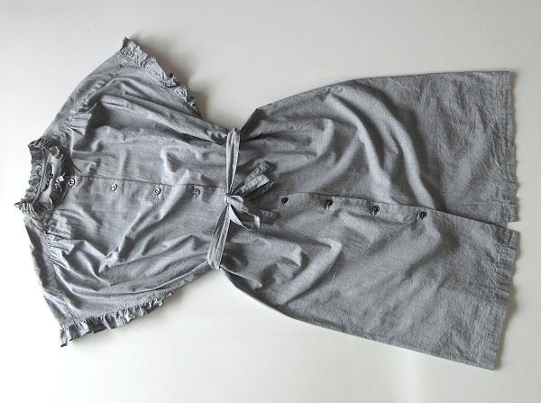 A.P.C. 2021SS フリル襟 シャツワンピース 36 グレー - メルカリ