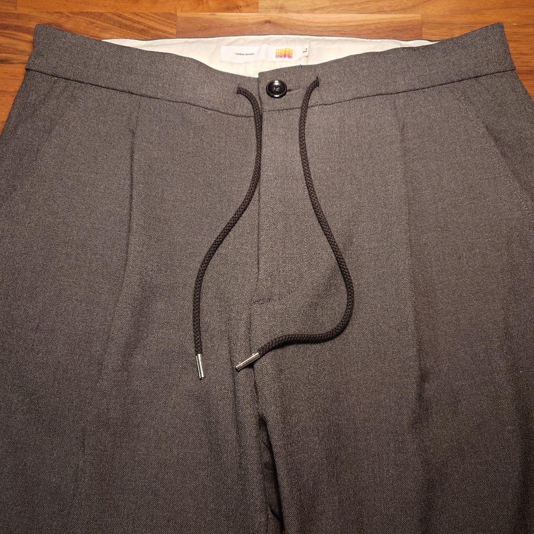 新品 メイプル melple ウィンターキャット 1タックパンツ チャコール L
