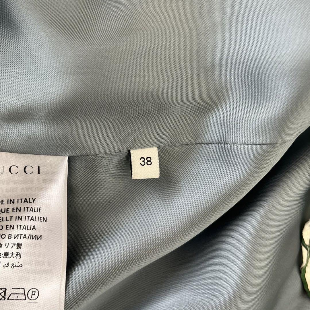 GUCCI グッチ フラワー ロングコート トレンチコート 黒