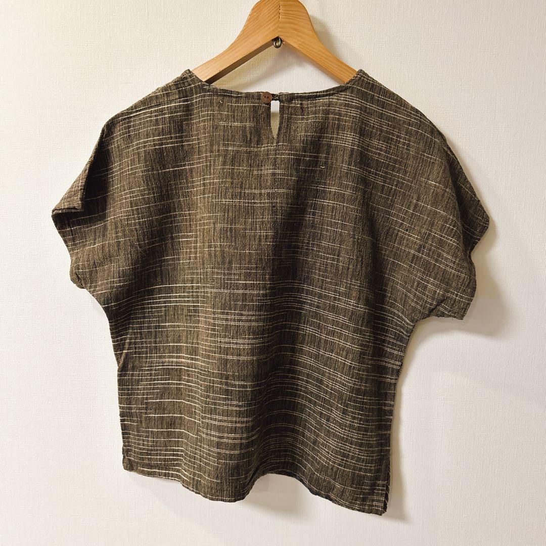 アシンメトリー刺繍半袖トップス PASHIONABLE アシンメトリー刺繍半袖トップス PASHIONABLE