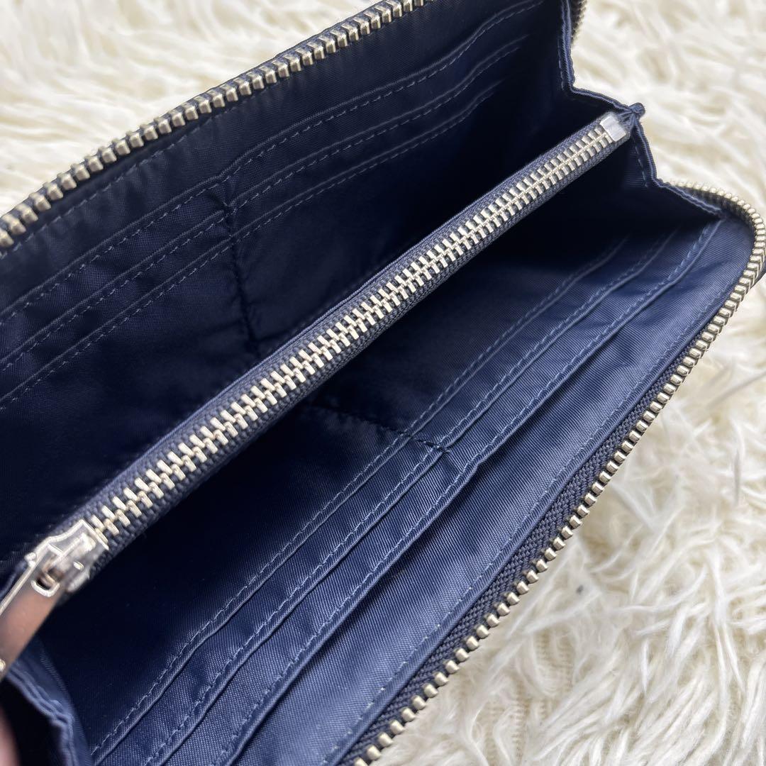 極美品！PORTER ポーター　リフト　ラウンドジップ長財布　ネイビー　紺