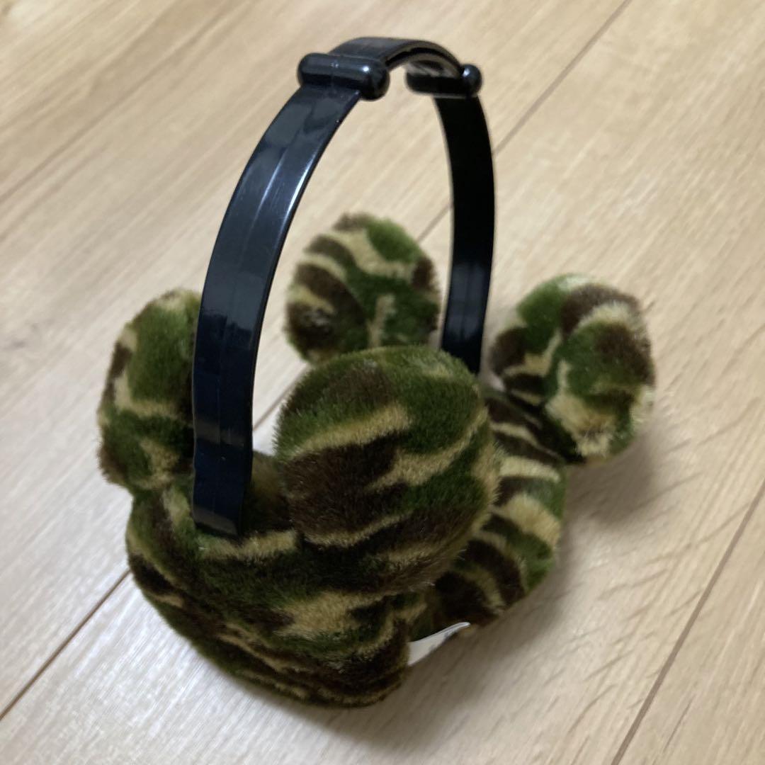 ディズニー イヤーマフ 耳あて ミッキーマウス 迷彩 カモ柄