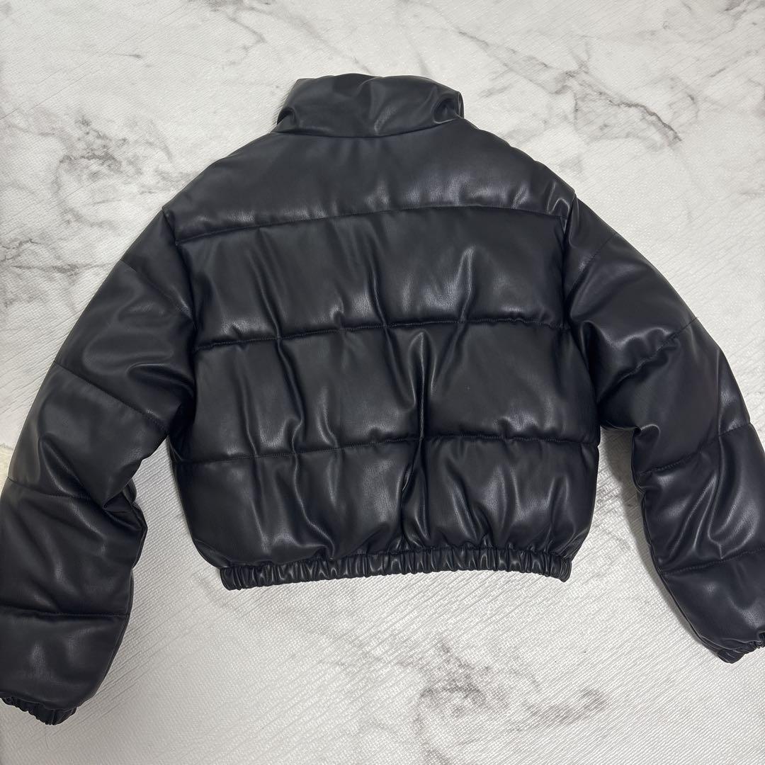 ZARA ブラック ショートダウンジャケット XS - メルカリ