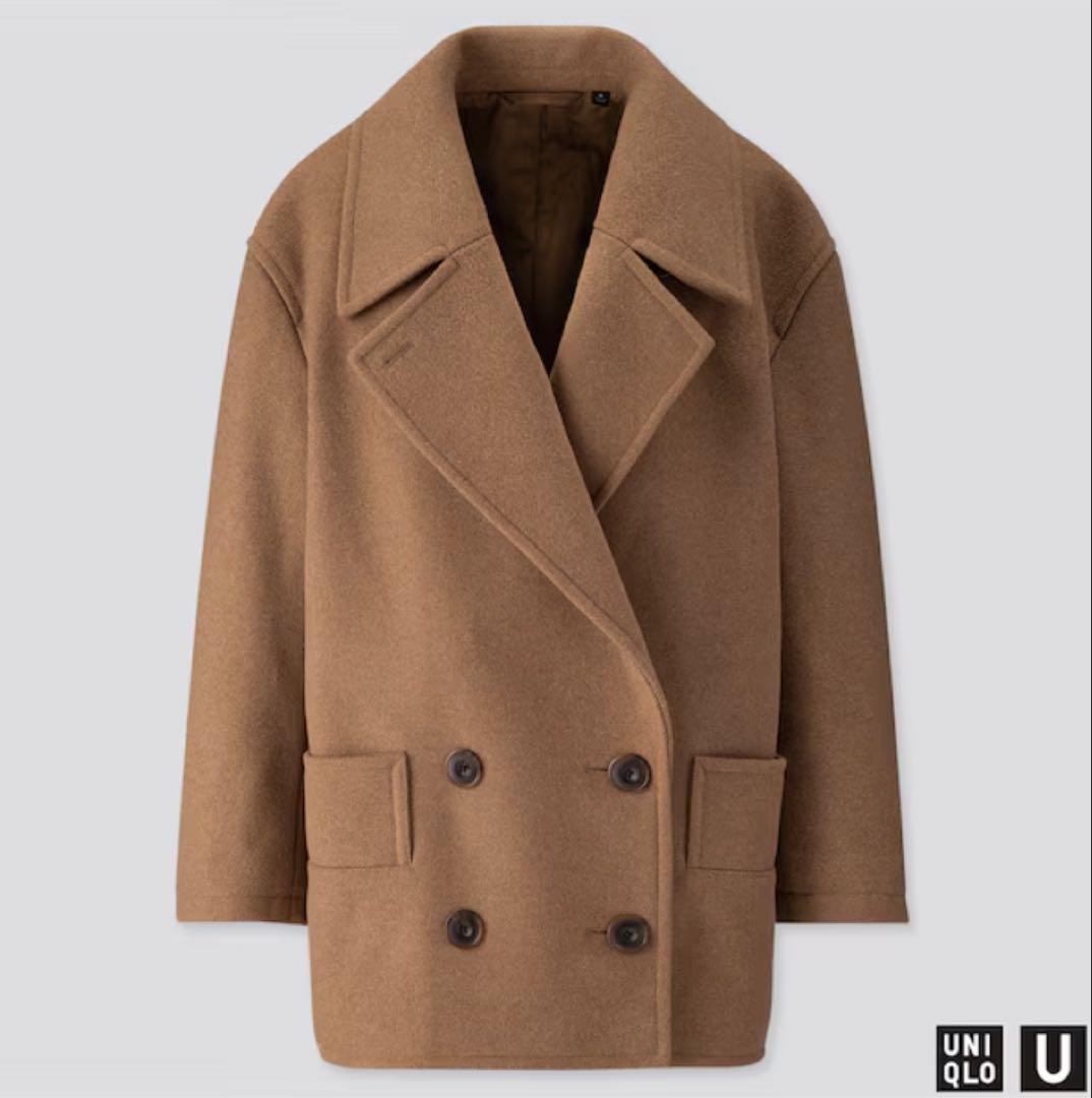 UNIQLO U ルメール ブラウン ダブルブレストコート S
