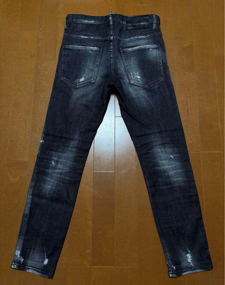 【美品 ビッグタグ】 DSQUARED2 Skater スケーター デニム 黒