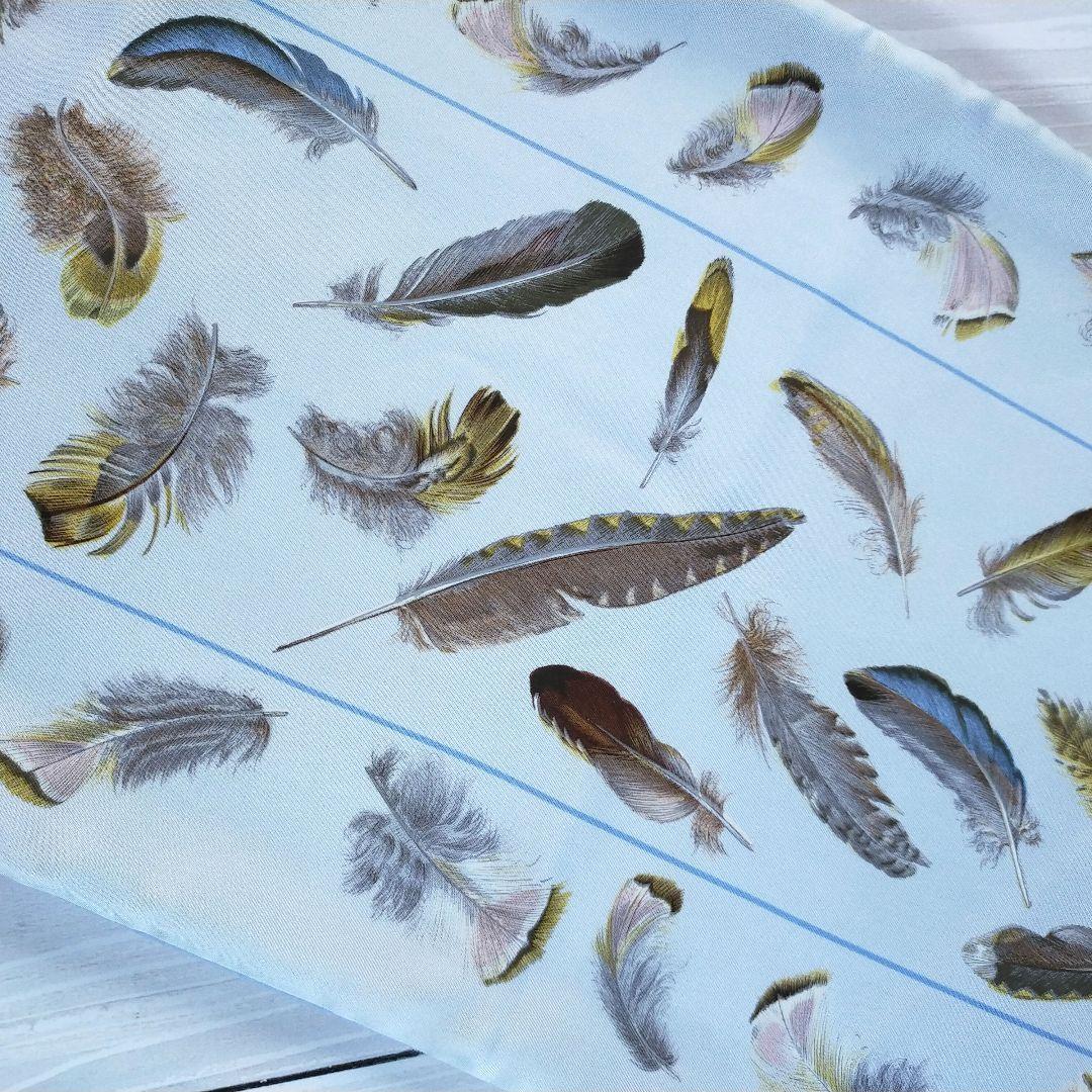 ☘️美品☘️　HERMES  エルメス　PLUMES 羽根　マフラー  ストール