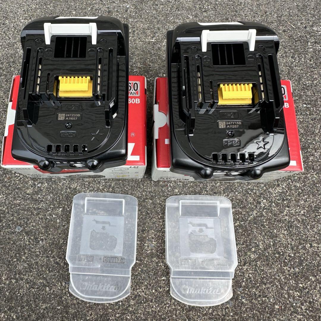 Makita - 【純正】【新品未使用】マキタ バッテリー　18v6ah 2個 マキタ バッテリー 18v 純正 BL1860B 2個 セット 6AH A-60464 雪