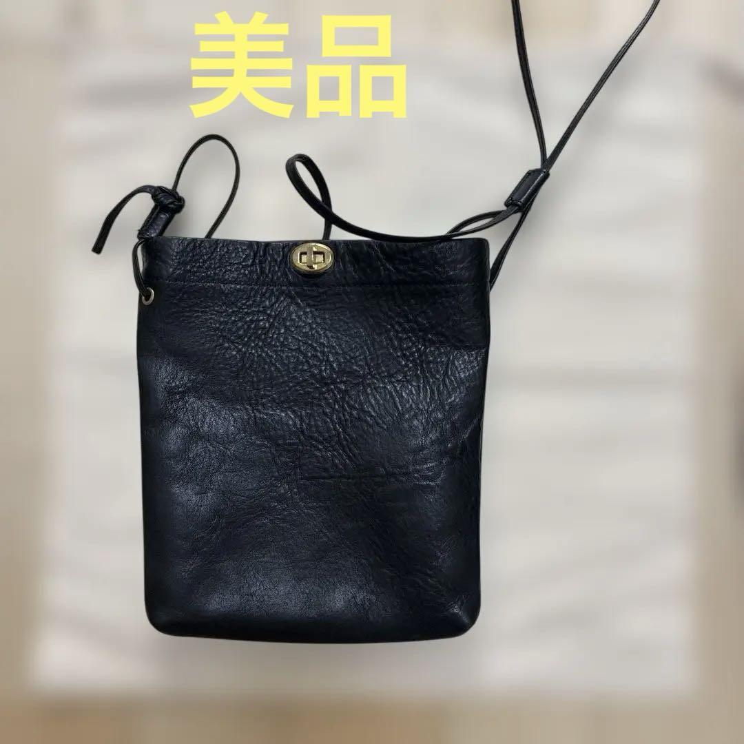 極美品 SLOW bono mini shoulder bag ブラック SLOW(ファッション) 最大31%☆7/25限定 スロウ ショルダーバッグ