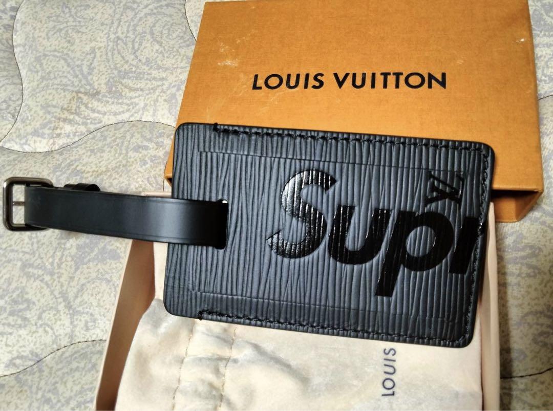 LUIS美品！LUIS VUITTON\u0026supremeネームタグ