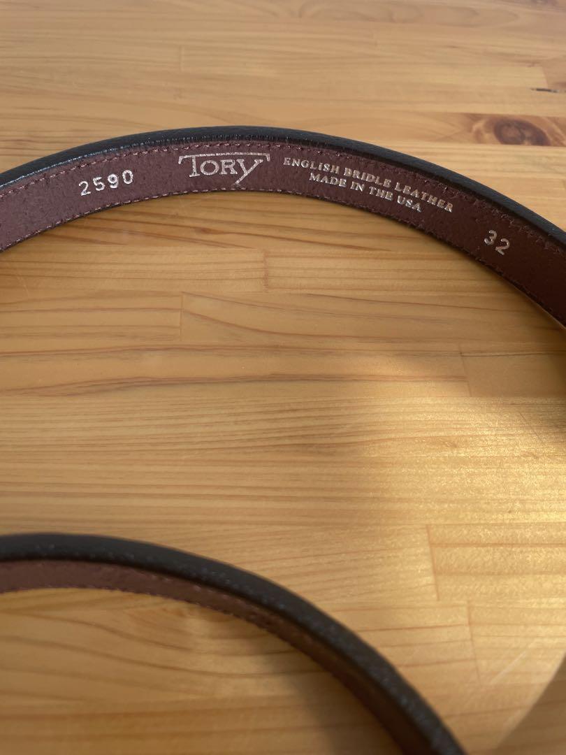 小物 TORY LEATHER CLINCHER BELT BROWN 32