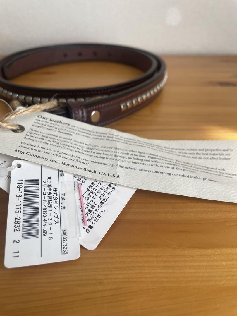 小物 TORY LEATHER CLINCHER BELT BROWN 32