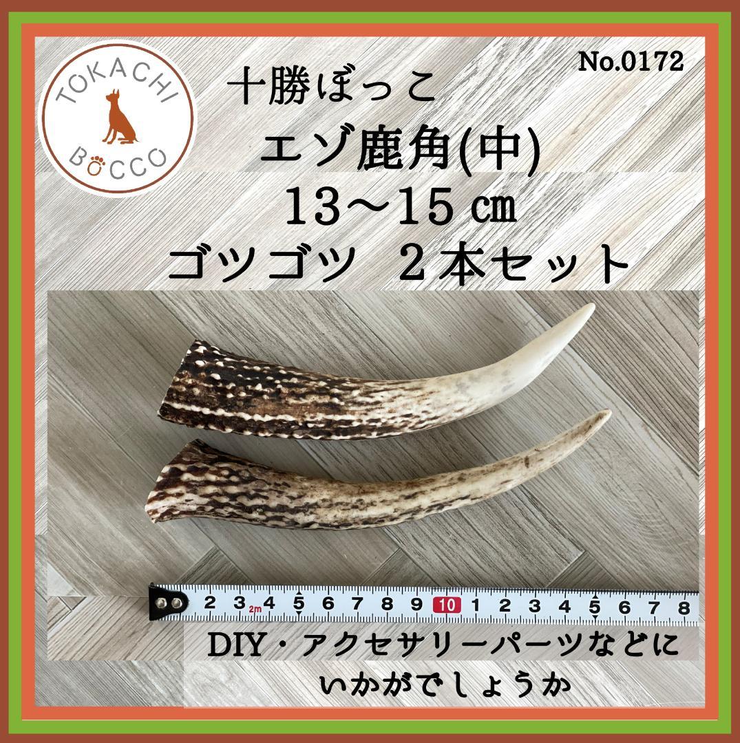 エゾ鹿角82センチ エゾ鹿の角先 Lサイズ×2本セット(1本物)[54-1365] - 北海道浦河