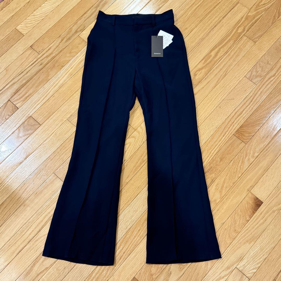 【新品】anuansダブルサテンピンタックパンツ　Sサイズ