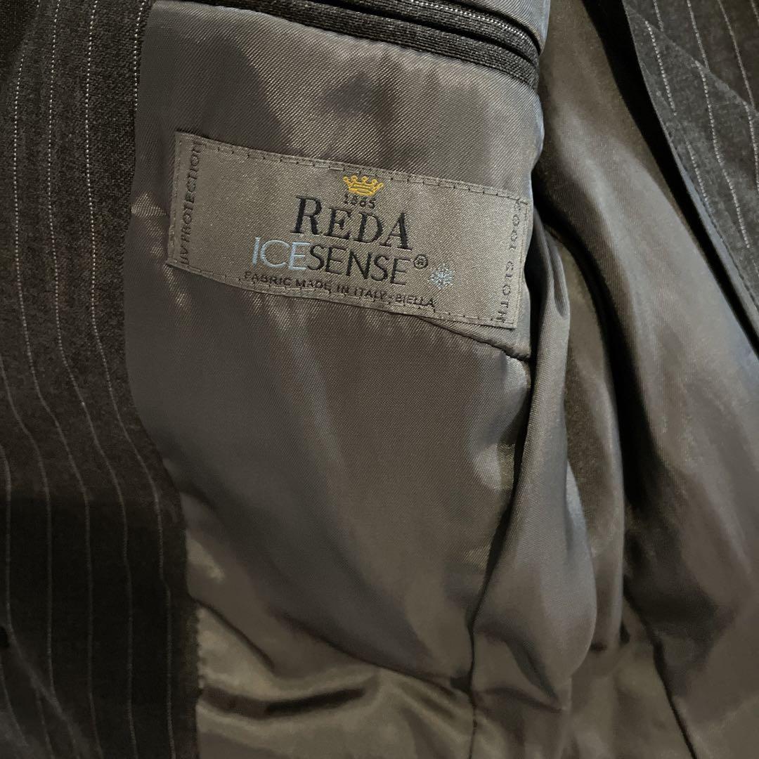 THE SUIT COMPANY スーツカンパニー　グレーストライプパンツスーツ