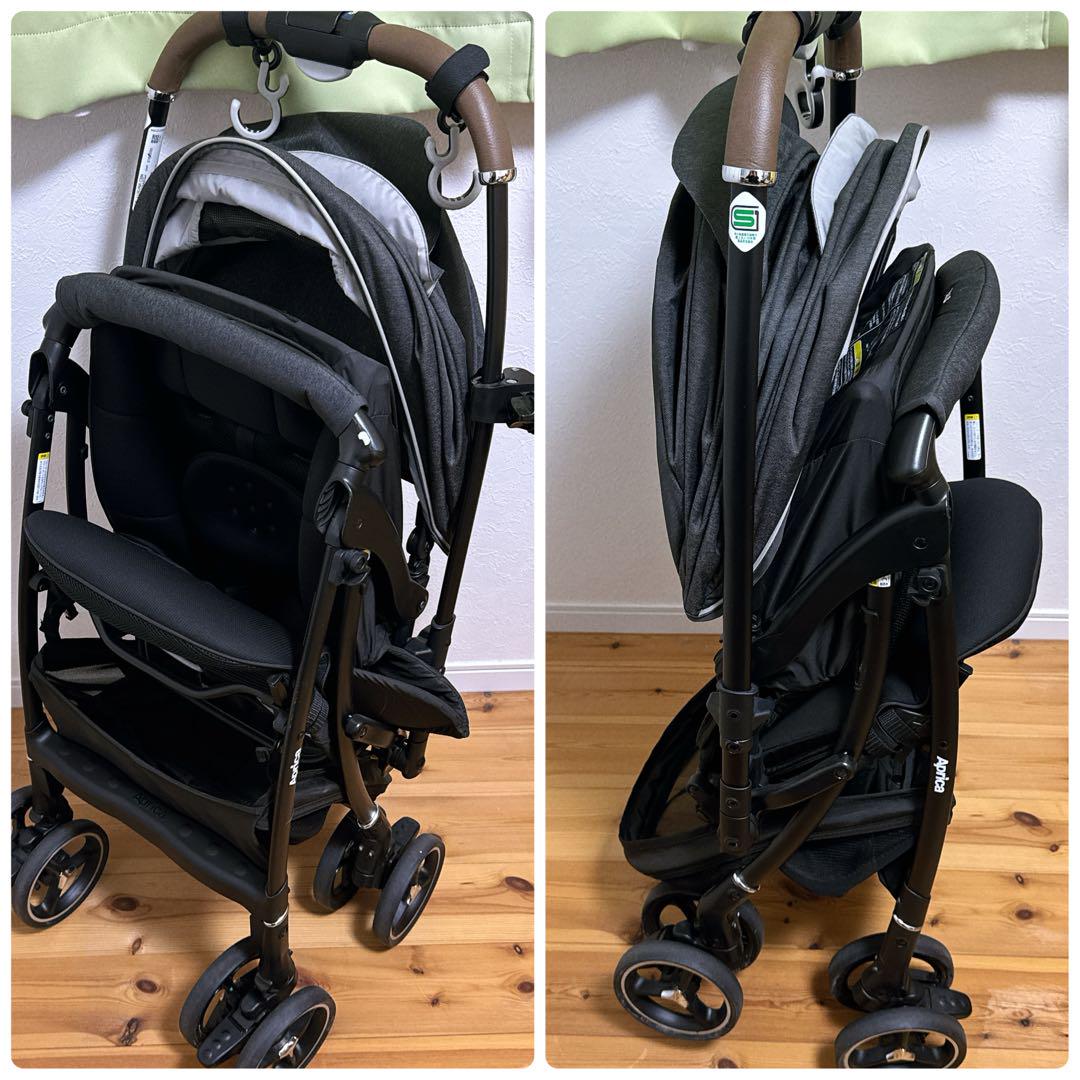 美品★Aprica アップリカベビーカー　ラクーナクッションAE グレー