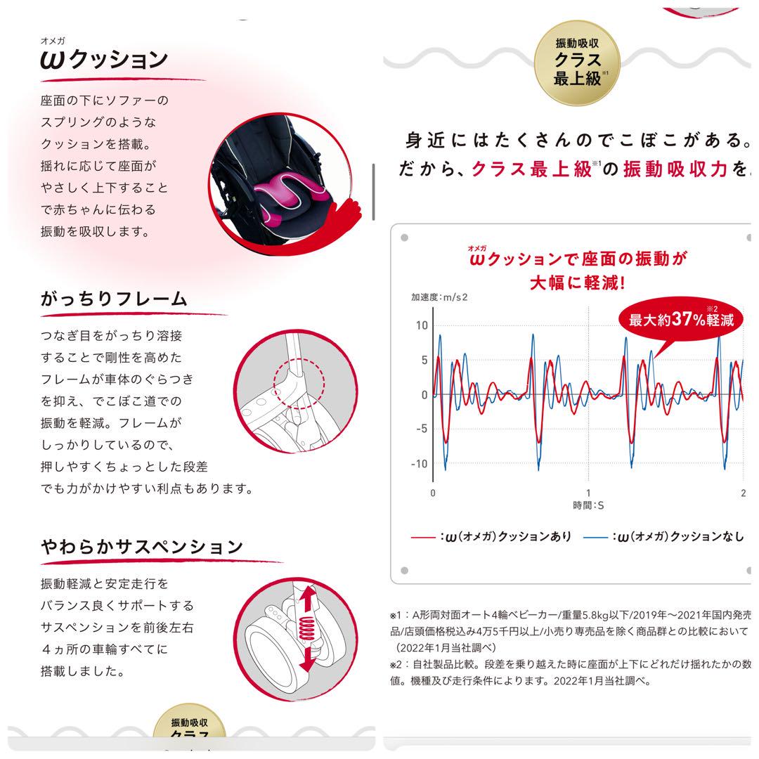 美品★Aprica アップリカベビーカー　ラクーナクッションAE グレー